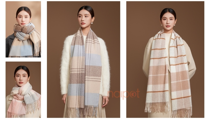 Khăn choàng cổ kẻ sọc