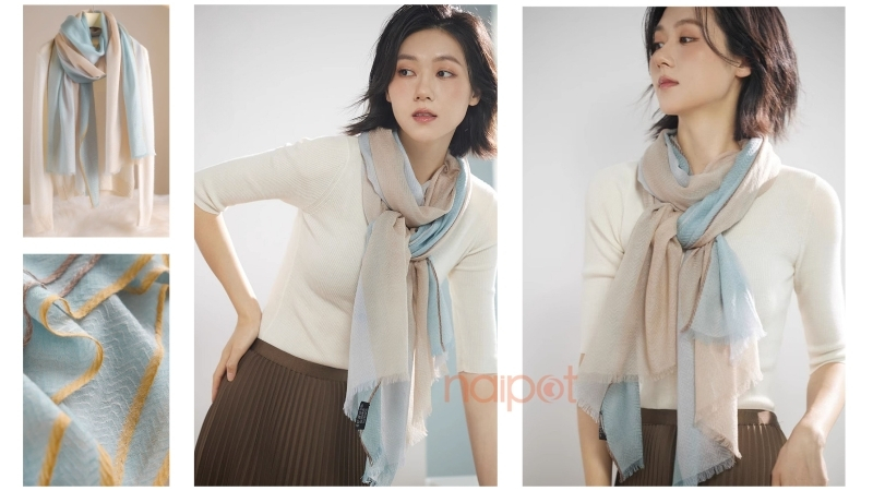 Khăn choàng cổ thiết kế từ lụa