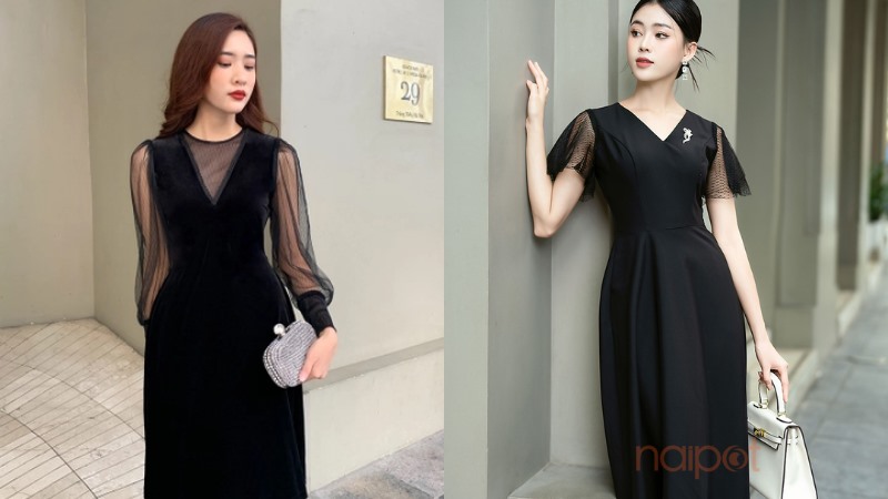 Đầm chữ A phối lưới hoặc voan nhẹ nhàng Đầm chữ A phối lưới hoặc voan nhẹ nhàng