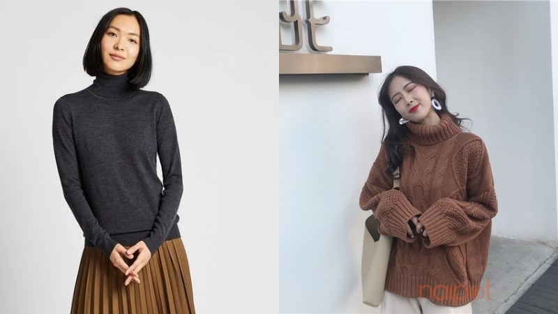 Áo len nữ cổ lọ Áo len nữ cổ lọ