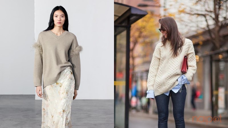 Áo len nữ oversize  Áo len nữ oversize