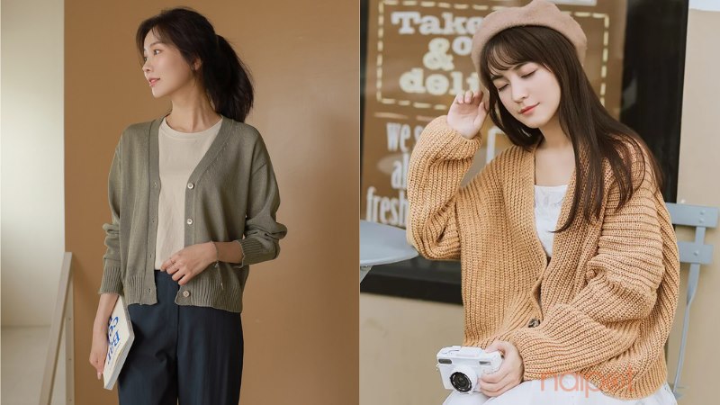Áo len nữ cardigan Áo len nữ cardigan