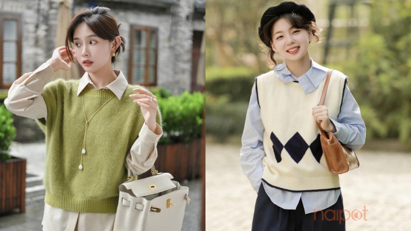 Áo len nữ gile Áo len nữ gile