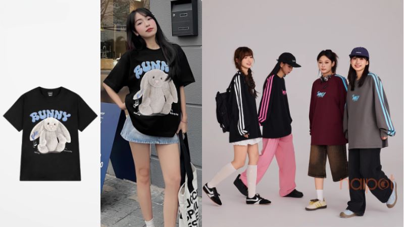 Áo thun dài tay và cộc tay của Nelly  Áo thun dài tay và cộc tay của Nelly