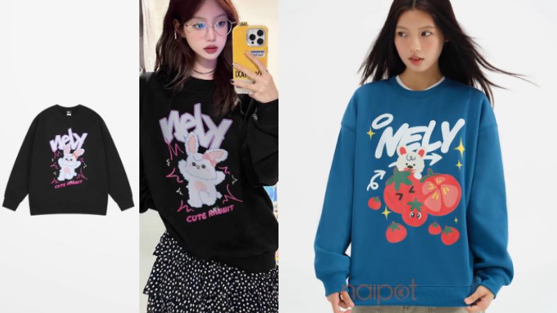 Áo sweater Nelly đa dạng mẫu mã  Áo sweater Nelly đa dạng mẫu mã