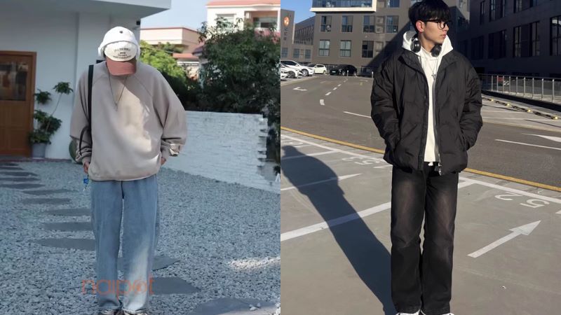 Quần jean ống rộng 