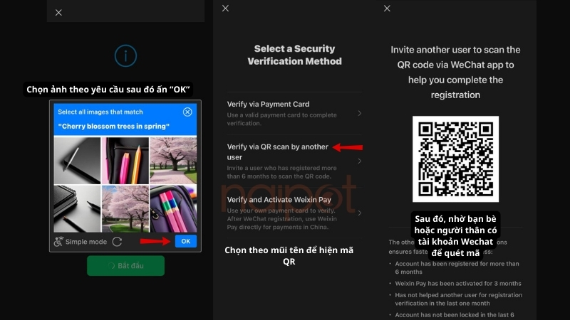 Xác minh bảo mật và sử dụng tài khoản WeChat trên 6 tháng quét mã QR