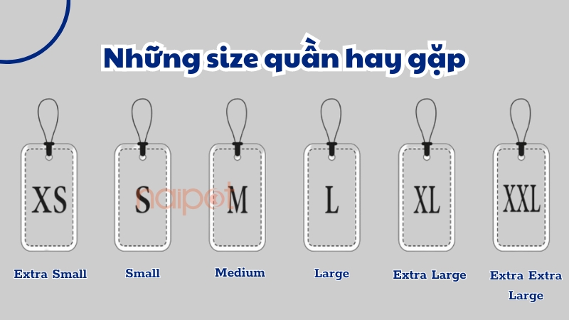 Những size quần hay gặp Những size quần hay gặp