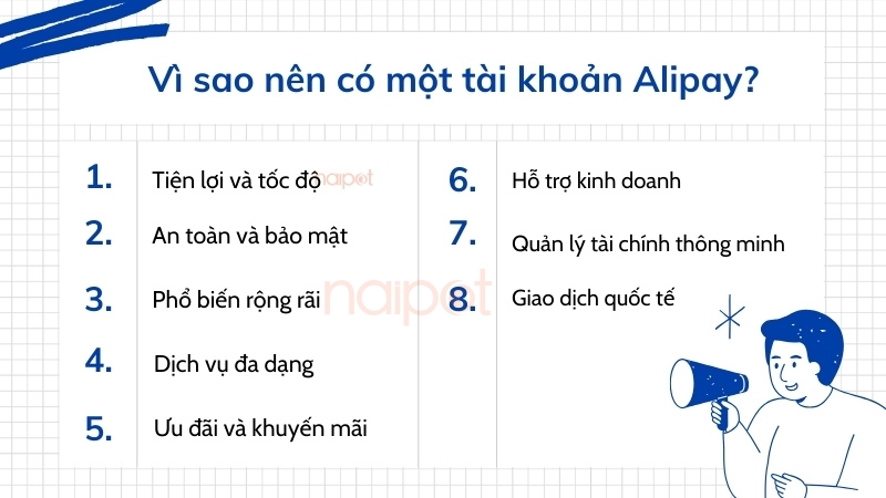 Vì sao nên có tài khoản Alipay Vì sao nên có tài khoản Alipay