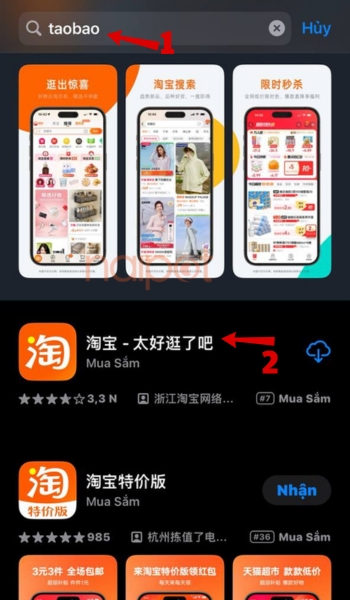 Tìm Taobao trên Appstore