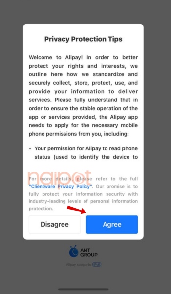 Chọn "Agree" để đồng ý điều khoản Chọn "Agree" để đồng ý điều khoản