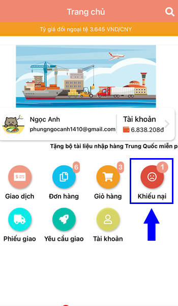 Màn hình trang chủ Naipot Màn hình trang chủ Naipot