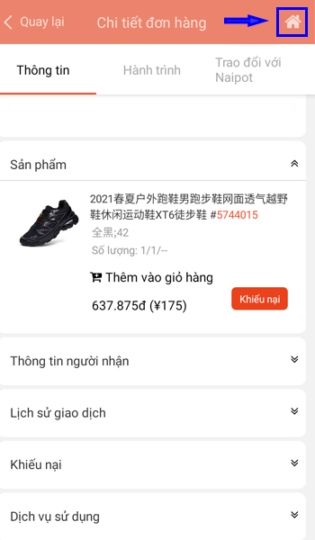 Chọn biểu tượng ngôi nhà để về trang chủ Chọn biểu tượng ngôi nhà để về trang chủ