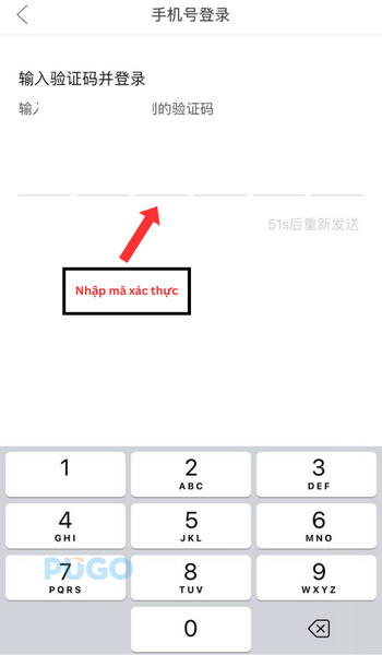 Nhập mã xác thực Nhập mã xác thực
