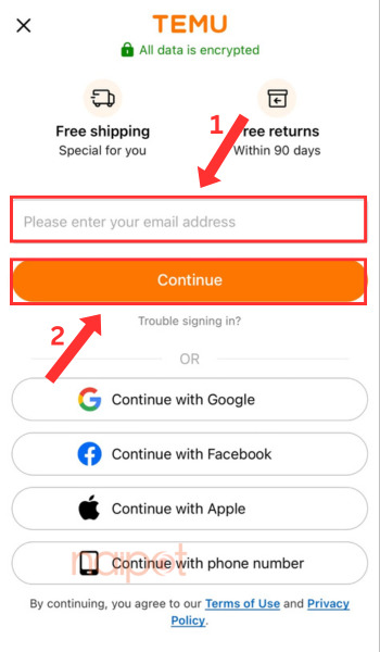 Nhập email cá nhân Nhập email cá nhân