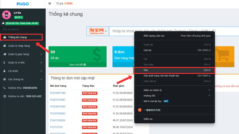 Dán đường link sản phẩm để tìm kiếm Dán đường link sản phẩm để tìm kiếm