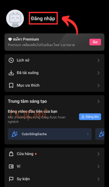 Chọn Đăng nhập Chọn Đăng nhập