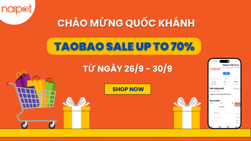 Taobao giảm giá đến 70% mừng Quốc Khánh Trung Quốc Taobao giảm giá đến 70% mừng Quốc Khánh Trung Quốc