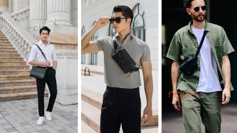 Túi xách nam Trung Quốc đeo chéo
