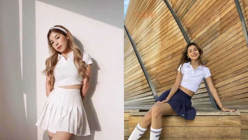 Chân váy tennis mix cùng áo croptop Chân váy tennis mix cùng áo croptop