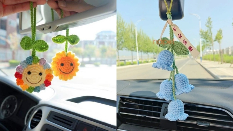 Móc khóa len, charm treo túi Móc khóa len, charm treo túi