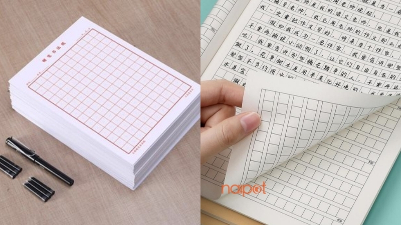 Vở luyện viết chữ Hán ô vuông Vở luyện viết chữ Hán ô vuông