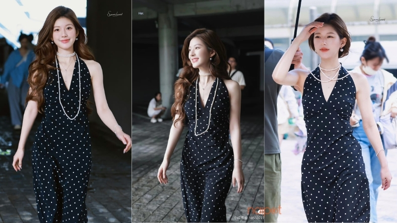 Váy yếm chấm bi Váy yếm chấm bi