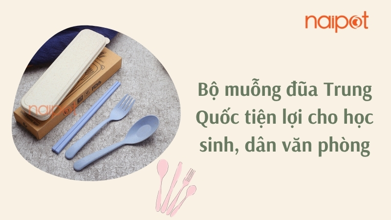Bộ muỗng đũa Trung Quốc tiện lợi cho học sinh, dân văn phòng Bộ muỗng đũa Trung Quốc tiện lợi cho học sinh, dân văn phòng
