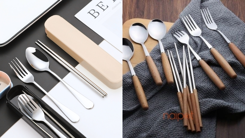 Bộ muỗng đũa Trung Quốc inox 304 cao cấp Bộ muỗng đũa Trung Quốc inox 304 cao cấp