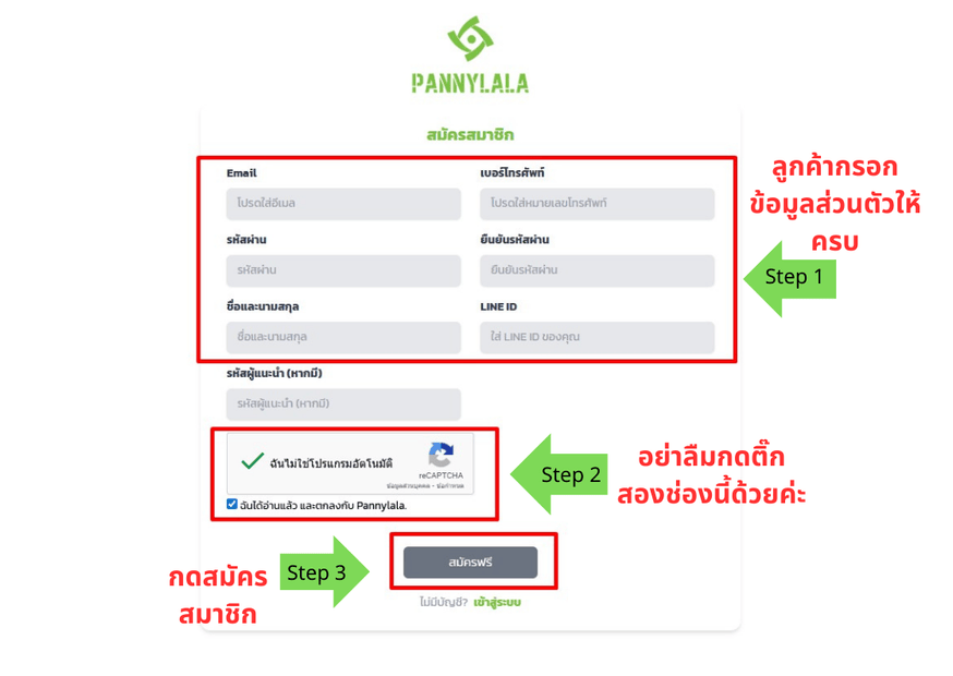 สมัครสมาชิกPannylala