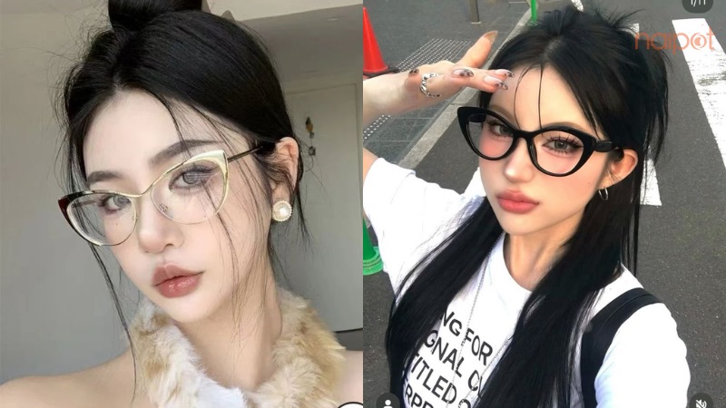 Kính mắt Trung Quốc dáng mắt mèo