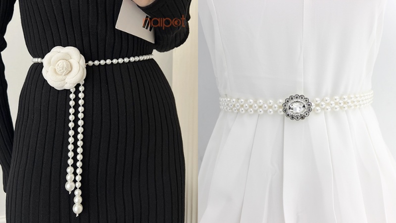 Thắt lưng nữ Trung Quốc đính ngọc trai