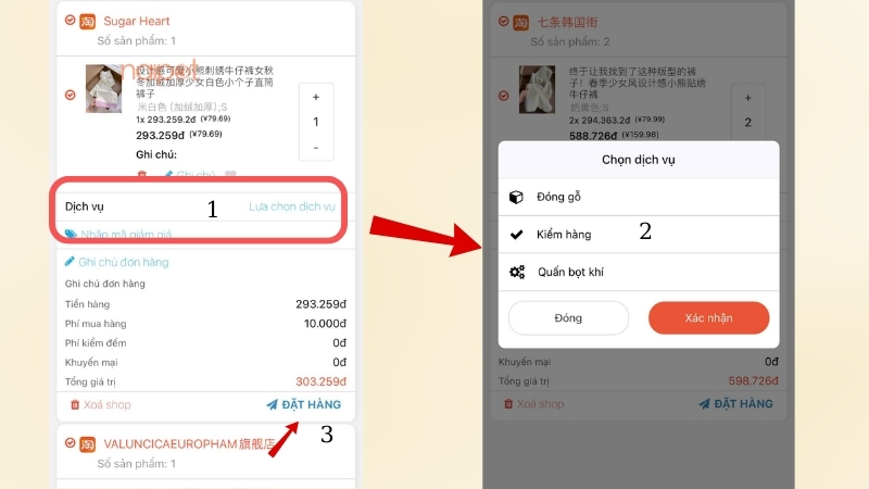 Kiểm tra thông tin đặt hàng Kiểm tra thông tin đặt hàng