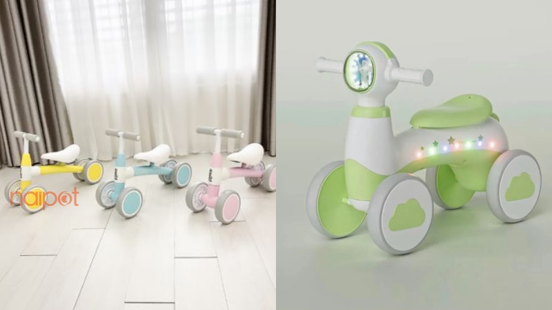 Xe chòi chân Trung Quốc cho bé 4 bánh 