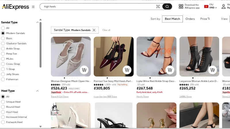 Sản phẩm cần tìm được hiển thị Sản phẩm cần tìm được hiển thị