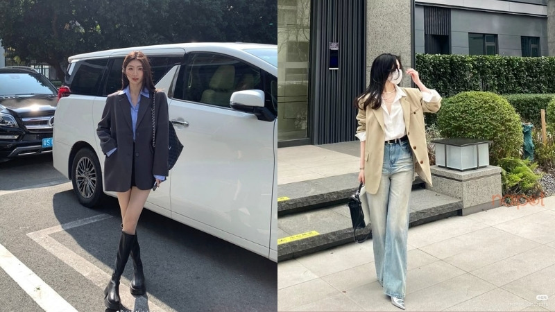 Áo sơ mi nữ Trung Quốc phối cùng blazer Áo sơ mi nữ Trung Quốc phối cùng blazer