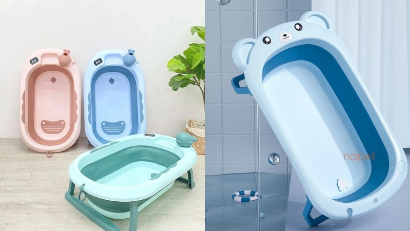 Chậu tắm cho bé Trung Quốc xếp gọn 