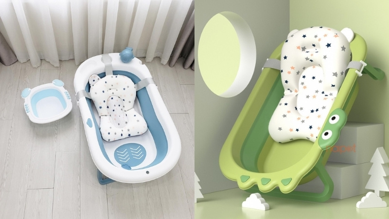 Chậu tắm cho bé Trung Quốc có phao bơm hơi 