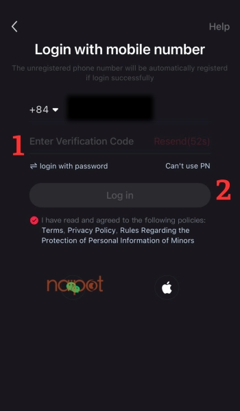 Nhập mã OTP Nhập mã OTP