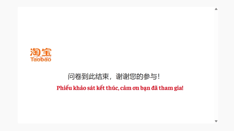 Hoàn thành phiếu khảo sát 