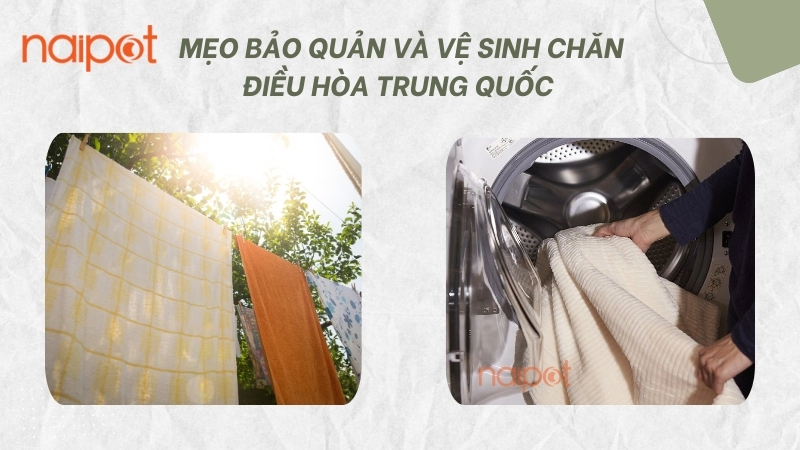 Mẹo bảo quản và vệ sinh chăn điều hòa Trung Quốc Mẹo bảo quản và vệ sinh chăn điều hòa Trung Quốc