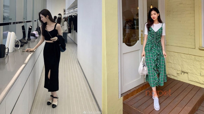 Đầm maxi Trung Quốc xẻ tà Đầm maxi Trung Quốc xẻ tà