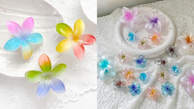 Kẹp tóc hoa sứ Kẹp tóc hoa sứ