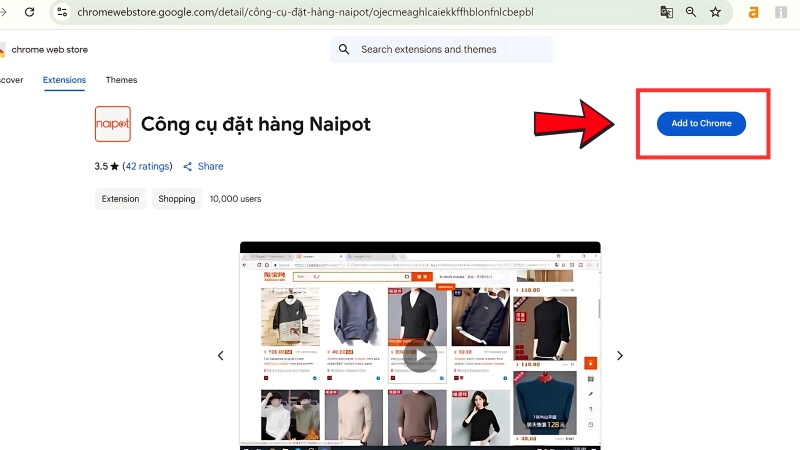 Chọn Thêm vào Chrome (Add to Chrome) 