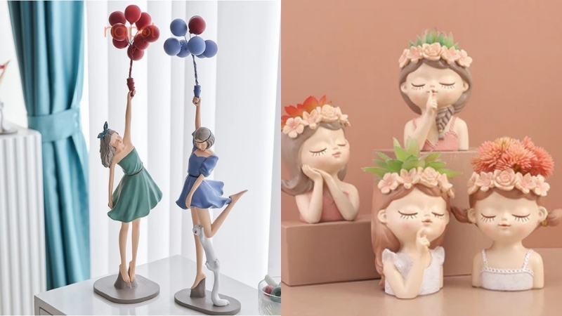 Tượng mini decor bàn làm việc, phòng ngủ Tượng mini decor bàn làm việc, phòng ngủ