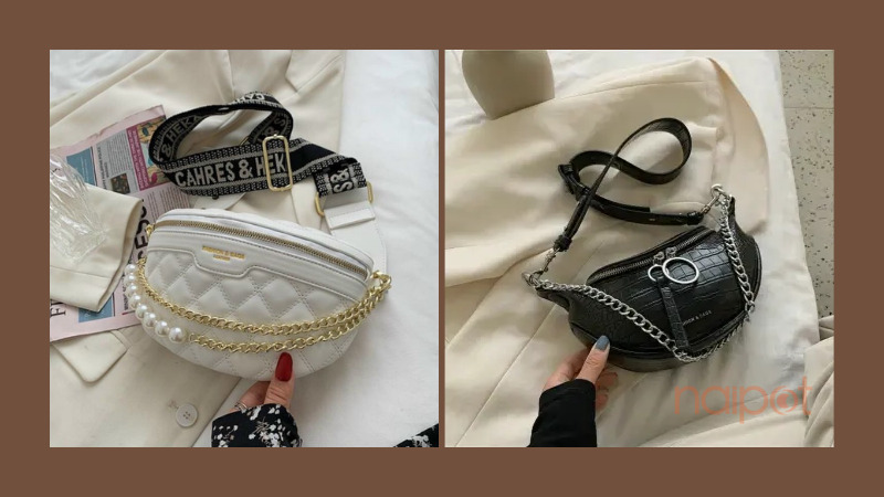 Túi bao tử phối dây xích kim loại sang trọng Túi bao tử phối dây xích kim loại sang trọng