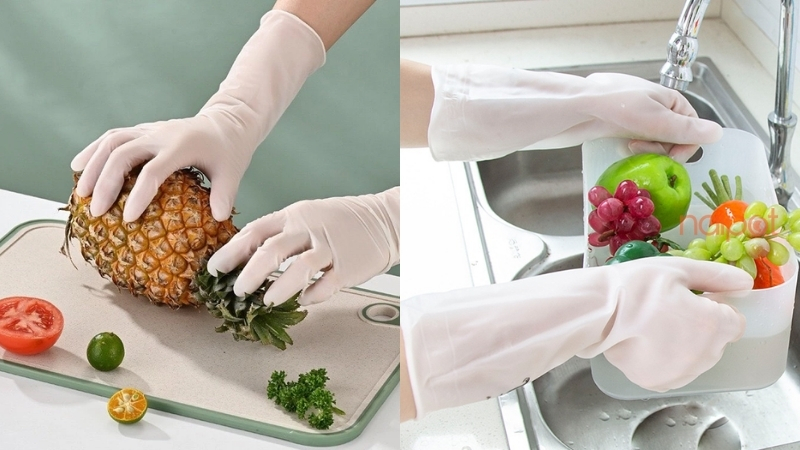 Găng tay làm bếp Trung Quốc cao su Găng tay làm bếp Trung Quốc cao su