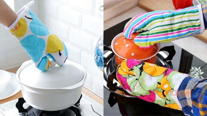 Găng tay làm bếp Trung Quốc bằng vải Găng tay làm bếp Trung Quốc bằng vải