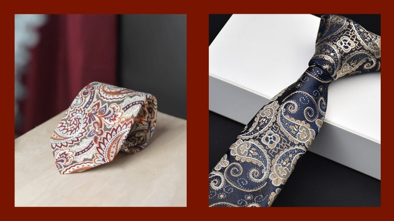 Cà vạt Trung Quốc họa tiết 