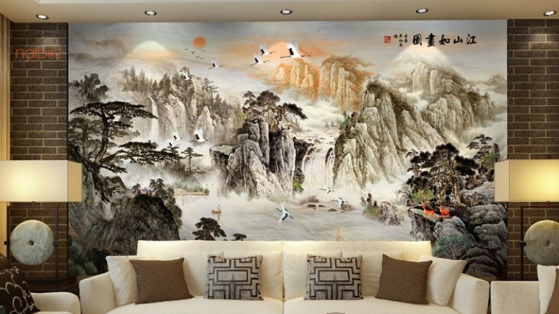 Tranh treo tường Trung Quốc sơn dầu, thủy mặc 